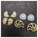 Trifari and Lisner Designer Costume Jewelry Earrin