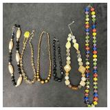Lot of Beaded Costume Jewelry Necklaces Assorted S