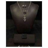 8pc Ornate Minimalist Metalwork Mixed Costume Jewe