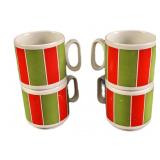 Four Vintage Italian Porcelain Demitasse Cups