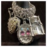 American Sterling Charm Bracelet Heart Christmas T