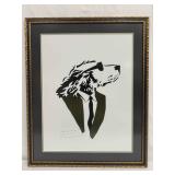 Lonely Dog Green Motif Design Black Suit Jacket an