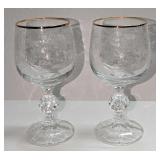 2 Import Assoc Cascade Gold Water Goblets A