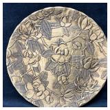Wendell August Solid Bronze Floral Wall Plaque Pla