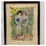 Ursula Sternberg Monoprint Girlfriends in Green Ar