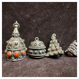 Etruscan Revival 800 Silver Fob Charms Set Multipl