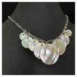 Sterling Silver Mother of Pearl Circles Necklace