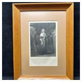 Framed Engraving Marie Antoinette Condemned by the