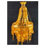 Vintage Unique Fish Scale Hanging Art Chandelier