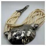 Ethnic African Tribal Style Bone Beaded Multi Stra