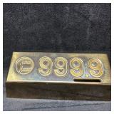 Neiman Marcus Brass Gold Bar Style Coin Bank 999.9