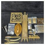 Large Mixed Lot of Vintage and Modern Brass Hardwa