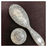 Gorham Sterling Silver Mirror and Brush Set Antiqu