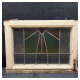 Architectural Salvage Stained Glass Geometric Shap