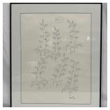 Framed Ink Drawing by Jon Pask 2004 Abstract Botan