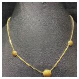 Crown Trifari Gold-Tone Three Seashell Motif Neckl