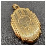 14k Gold 1" Hinged Locket