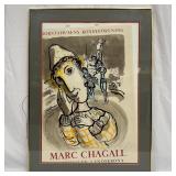 Marc Chagall Yellow Circus Clown Signed Poster Gol