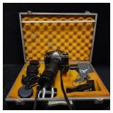 Vintage Canon AE-1 Program Many Accessories