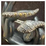 Bali Couture Sterling Silver 18k Gold Accents Snak