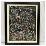 Abstract Expressionist Mixed Media Painting on Can