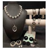 14pc Black and Silver Echoes of Elegance Costume J