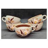 5 Retired Vintage Stangl Golden Harvest Pottery Cu