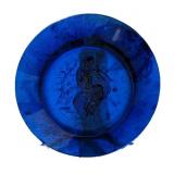 Winter French Daum Crystal Plate By Corbin