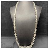 Clear Crystal Glass Bead Costume Jewelry Square Fa