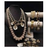 16pc Gold and White Mermaids Vanity Costume Jewelr