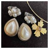 Vintage Marvella Costume Jewelry Lot Earrings and