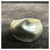 Curved Dome Style Sterling Silver Ring