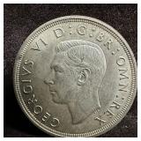 1937 Coronation Crown George VI Silver Coin