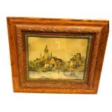 Large Late 19th Early 20th Century Print In Wood F