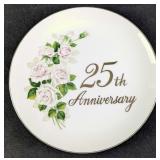 Papel Fine China 25th Anniversary Wedding Plate