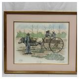 DM Carter Sr Nobody Knows Family Ox Cart Signed an