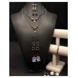 10pc Cobalt and Coin Mixed Costume Jewelry Lot