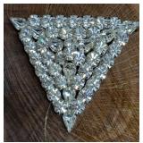 Vintage Rhinestone Pyramid Brooch