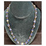 Vintage Italian Murano Art Glass Bead Necklace KKK