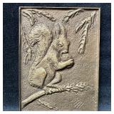 Richard Niescher Krefeld Cast Metal Squirrel Relie