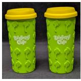 2 Rainforest Cafe Silicone Grip Palm Tree Coffee T