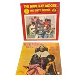 Two Vintage Wild Man Steve & Rudy Ray Moore LP Rec