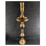 Vintage Moroccan Brass Floor Candleholder