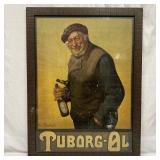 Tuborg Ol Beer Advertising Print Framed