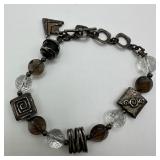 Silpada Sterling Silver Smoky Quartz Crystal Beade