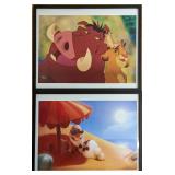 2 Disney Store Exclusive Lion King & Frozen Prints