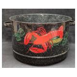 Black Speckled Enamel Seafood Stock Pot