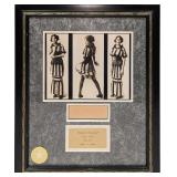 Framed Singer Actress Fanny Brice Cut Autographed