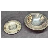 Vintage Silverplate Relish Tray & Pedestal Bowl.