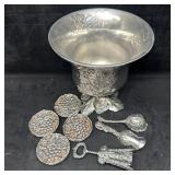 Arthur Court Grape Pattern Aluminum Serveware Grou